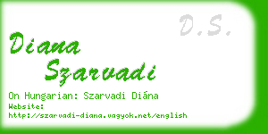 diana szarvadi business card